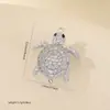Accesorios para Joyería Materiales Hechos a Mano Cobre Incrustado Zircón Animal Marino Tortuga Colgante DIY Collar Pulsera Pendientes Colgante