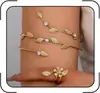 Amazon Set de Brazaletes Florales Transfronterizos 2026 Estilo Joven de Lujo Versátil Exquisito Set de Joyería para Mujer