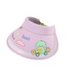 Chapéu de sol de verão infantil com estampa de desenho animado de animal pequeno com topo aberto para meninos e meninas, chapéu de sol fofo para bebês, atacado