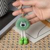 LLavero de peluche para coche, muñeco de peluche con forma de bola de carbón pequeña, con pelo de visón y piernas largas, para bolso de escuela, venta al por mayor de fábrica