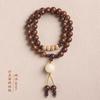 Pulsera de Cuentas Budistas de Sándalo Dorado con Grano Fino y Agujeros Pequeños, 2.0 Cuentas de Oración de Sándalo, 108 Cuentas, Popular entre Hombres y Mujeres, Fabricante de Artículos Culturales y Artísticos