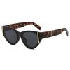 Gafas de Sol Retro Ojo de Gato para Mujer Cara Cuadrada Redonda Marco Grande Delgadas 2024 Nuevas Gafas de Sol Anti-UV de Alto Nivel