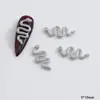 Celebridade da Internet Joias para Nail Art em Liga de Ouro Cobra Dourada Retro Luxo Leve Broca Estéreo para Unhas Armadura de Usar Decoração DIY Atacado