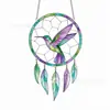 Apanhador de Sonhos DIY Transfronteiriço Pintado à Mão em Acrílico Ornamento Pendurado Educacional Infantil para Colorir Janela Pegador de Sol Pingente Decorativo
