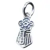 Colgante de Plata de Ley S925 Marca Xiaofu con la Palabra "Fu" Colgante Redondo Pequeño con la Palabra "Fu" Colgante de Bolsa de Dinero Colgante de Trébol de Cuatro Hojas con la Palabra "Fu"