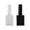 Atacado de Fabricante Esmalte em Gel Frasco Vazio 15ml Preto e Branco Opaco Personalizável Serigrafia Cor Spray Frasco Quadrado