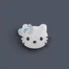 Brincos de Gato Coloridos com Strass em Desenho Animado Transfronteiriços, Design de Nicho Coreano, Modernos e Versáteis, Brincos de Luxo de Alta Qualidade