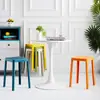 Bancos de Plástico para el Hogar, Bancos Cuadrados Engrosados, Bancos Sencillos para Comedor, Bancos Altos para Sala de Estar, Bancos Modernos Apilables de Moda