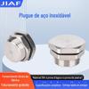 Plugue impermeável de aço inoxidável 304 anteparo à prova d'água plugue de vedação à prova d'água hexagonal externo métrico M12 / 14 com porca