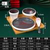 Melamina Hot Pot Shop Table Tableware Conjunto de quatro peças Conjunto de louças de restaurante Conjunto de louças comerciais do hotel Conjunto de louças Pratos