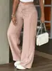 Pantalones de Traje de Pierna Ancha de Cintura Alta Estilo Europeo 2026 con Cinturón, que Cubren la Cadera, con Caída, Pantalones Largos Casuales para Mujer, Venta al por Mayor