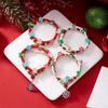 Pulsera de copo de nieve de árbol de Navidad de cerámica suave con cuentas de arroz navideñas de moda europea y americana transfronterizas en stock al por mayor