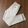Pantalones de Lino 100% de Alta Gama Verano Finos Transpirables para Hombre Holgados Rectos con Cordón Cintura Holgada Casuales de Lino