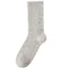 Calcetines de lana para mujer, estilo otoño e invierno, calcetines de media pantorrilla, engrosados, cálidos, calcetines postparto, absorben la humedad, absorben el sudor, combinan bien con Birkenstocks, calcetines largos holgados