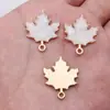 23X19Mm 1.17g Aleación Multicolor Hoja de Arce Goteante Colgante para Pulsera Pendientes Collar Accesorios de Joyería DIY