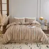 Conjunto de tres piezas geométrico estilo nórdico para comercio exterior transfronterizo, sábanas ajustadas y ropa de cama hipoalergénicas para todas las estaciones, fabricante