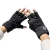 Guantes Calientes para Hombre para Invierno Transfronterizos, Guantes de Punto sin Dedos a Prueba de Frío para Pantalla Táctil para Estudiantes, En Stock al por Mayor