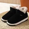Chinelos de Algodão para Mulheres no Inverno para Uso em Casa Interno Forrados com Fleece Antiderrapante Casa Quente Casal Inverno Saco Salto Sapatos de Algodão Pelúcia Homem