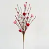 Esquejes del Día de San Valentín, ramas de bayas de amor, comercio exterior transfronterizo, decoración navideña, simulación de corazón de melocotón, fruta roja, corazón rojo, fruta rica