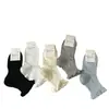 Calcetines con volantes Lolita para niñas, Calcetines cortos de color liso estilo coreano Miu, Calcetines de encaje de algodón puro Ins para mujer, Versátiles