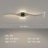 Lámpara de pared minimalista de lujo, larga y ligera, para dormitorio, mesita de noche, creativa, moderna y sencilla, para sala de estar, con rejilla para TV y fondo.