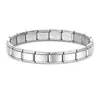 Pulsera modular italiana simple y versátil para mujer, cadena de correa elástica, pulsera de acero inoxidable hecha a mano personalizada DIY al por mayor