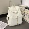 Mochila Ice Mist Azul Claro com Aba e Múltiplos Bolsos para Casais, Estilo Descontraído para Viagens ao Ar Livre e Ciclismo, Disponível em Tamanhos Pequeno e Grande