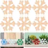 Adornos de Copo de Nieve Navideños Más Vendidos Transfronterizos Atmósfera Invernal Fiesta Decoración de Bandeja por Capas Artesanías de Madera Venta al por Mayor