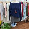 Suéter de Punto coreano estilo perezoso para Otoño e Invierno, de hombro caído, cuello de una línea, para mujer, aspecto holgado adelgazante, de manga larga