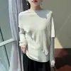 Nueva Colección Otoño/Invierno 2026: Cárdigan de punto fino de lana con diseño de un solo hombro, mangas largas, color liso y top elegante para mujer