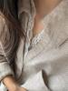 Camisa de Manga Larga con Encaje Empalmado Estilo Coreano Chic, Top Dulce 530896 de Guangzhou Huang Zheng, Atmósfera de Principios de Otoño