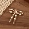 Hebilla de zapato con lazo de perlas, accesorios decorativos para ropa hechos a mano con cuentas, accesorios para el cabello DIY, piezas de decoración para fundas de teléfono