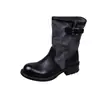 Botas Vaqueras Occidentales de Estilo Nuevo para Mujer Verano 2026, Botas Martin Retro de Media Caña, Botines Británicos Versátiles para Motocicleta Adelgazantes, Modernos