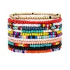Bestseller transfronterizo europeo y americano: Pulsera bohemia de borla con cuentas de múltiples hilos de colores, directo del fabricante