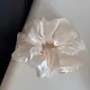 Goma de Pelo Plisada Grande Estilo Coreano, Fresca y Dulce, Accesorio Irregular de Tela Hecho a Mano para el Cabello