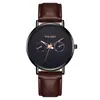 Comercio Exterior Más Vendido Exportación Dos Agujas Aguja Azul Aguja Roja Reloj para Hombre Correa de Reloj para Hombre Cuarzo Fabricante Procesamiento y Personalización