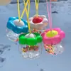Mini garrafa de peixe pequeno de desenho animado garrafa plástica portátil infantil aquário pequeno barraca de feira noturna garrafa de tartaruga pequena fabricantes de garrafas QQ atacado