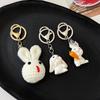 Llavero colgante de mascota de dibujos animados transfronterizo, colgante de conejo lindo, accesorios para bolso de mujer, llavero colgante de gato, venta al por mayor