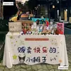 Mantel Suelo Promoción Publicidad Puesto Calle Mercado Nocturno Tela Puesto Tela Colgante Mercado Tela Picnic Adornos Celebridad de Internet Artículos de Uso Diario