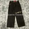 Jeans Masculino Estilo Americano Tendência Retrô Lavado Padrão Hip-Hop Bordado Y2K Primavera e Outono Verão Estilo Fino