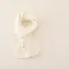 Cachecol de tricô liso, conjunto de luvas e cachecol de outono e inverno para crianças, meninos e meninas, luvas de pendurar no pescoço, cachecol grosso e quente