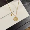Collar de Cerradura Ruyi Estilo Chino Lujo Ligero Cadena para Clavícula de Gama Alta para Mujer Color Oro Arena Colgante de Cerradura de Seguridad Collar de Moda y Exquisito