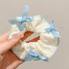 Acessório de Cabelo Scrunchie Estilo Francês para Mulheres, Elástico de Cabelo Estilo Fada, Faixa Elástica para Cabelo, Novo Modelo 2025 Elástico de Cabelo e Flor de Cabelo