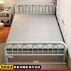 Cama plegable de hierro 90cm cama individual para adultos, cama pequeña de artesanía de acero inoxidable, cama temporal para invitados que ahorra espacio