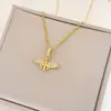 Collar para Mujer Sin Desvanecimiento Verano Pequeño y Lindo Temperamento Collar de Acero de Titanio Versátil Joyería de Gama Alta Cadena Sencilla para Clavícula