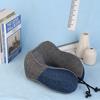 Almohada de Viaje en Forma de U de Espuma Viscoelástica Almohada para Cuello para Siesta en la Oficina Almacenamiento Plegable Portátil Protección de la Columna Cervical Almohada en Forma de U