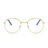 Versión coreana de espejo plano redondo retro para hombre y mujer tendencia Red social con montura de gafas horizontal diseño simple directo de fábrica