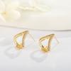 Fábrica direta Zhongxing novos brincos de pino de prata 925 feminino incrustado zircônia brincos de flor acessórios de joalheria DIY