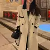 Abrigo de lana de color contrastante estilo coreano para mujer, diseño de moda invierno 2026, abrigo de lana engrosado estilo Chanel para mujer