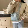 Bolsa de Nylon para Mujer 2026 Nueva Moda Coreana Bolso de Lona tipo Concha Tendencia Casual Tela Lavada Bolso Cruzado para Estudiante
